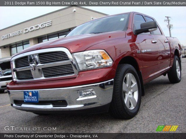2011 Dodge Ram 1500 Big Horn Crew Cab 4x4 in Deep Cherry Red Crystal Pearl