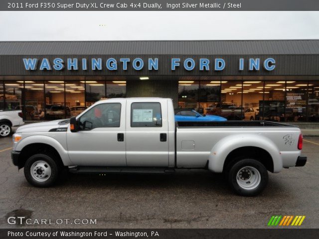 2011 Ford F350 Super Duty XL Crew Cab 4x4 Dually in Ingot Silver Metallic