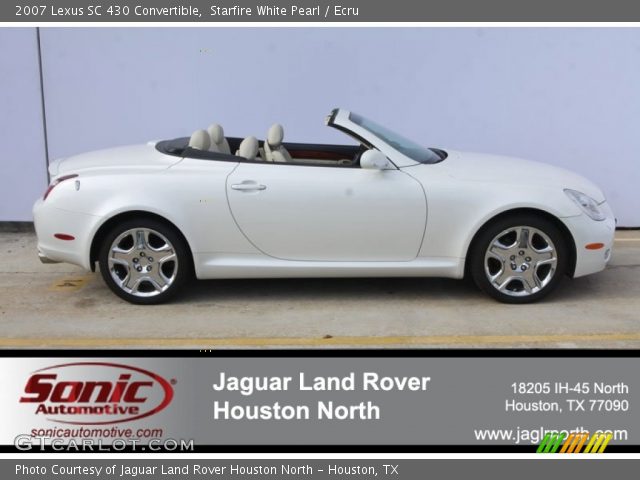 2007 Lexus SC 430 Convertible in Starfire White Pearl