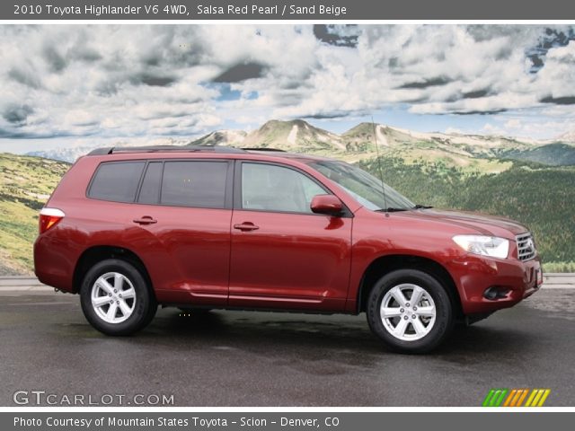 2010 Toyota Highlander V6 4WD in Salsa Red Pearl