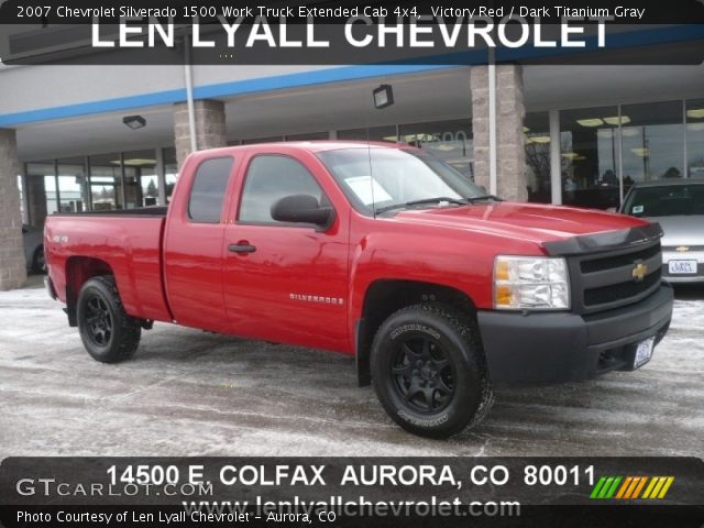2007 Chevrolet Silverado 1500 Work Truck Extended Cab 4x4 in Victory Red