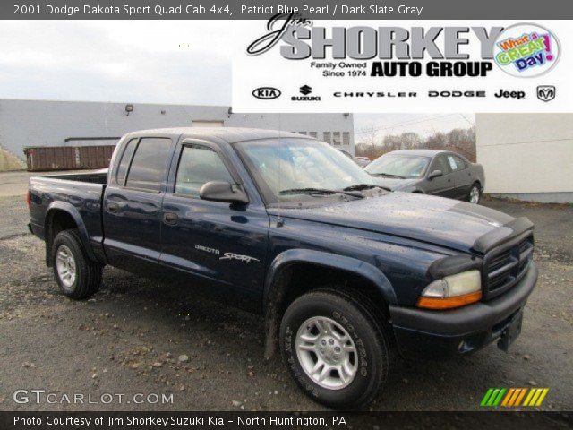 2001 Dodge Dakota Sport Quad Cab 4x4 in Patriot Blue Pearl