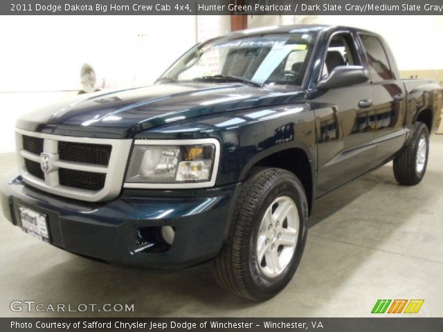 2011 Dodge Dakota Big Horn Crew Cab 4x4 in Hunter Green Pearlcoat