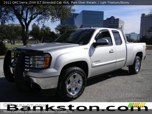 2011 GMC Sierra 1500 SLT Extended Cab 4x4 in Pure Silver Metallic