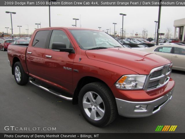 2009 Dodge Ram 1500 Big Horn Edition Crew Cab 4x4 in Sunburst Orange Pearl