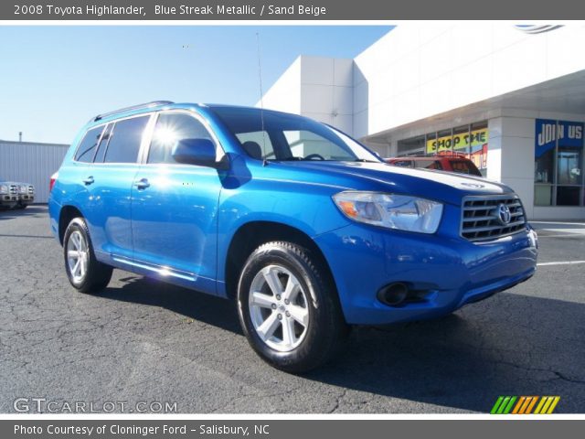 2008 Toyota Highlander  in Blue Streak Metallic