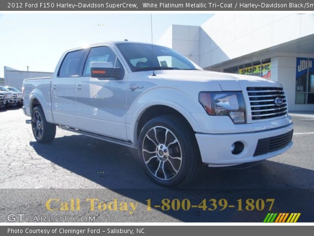 2012 Ford F150 Harley-Davidson SuperCrew in White Platinum Metallic Tri-Coat