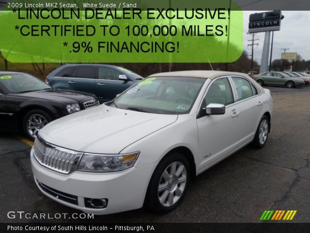 2009 Lincoln MKZ Sedan in White Suede