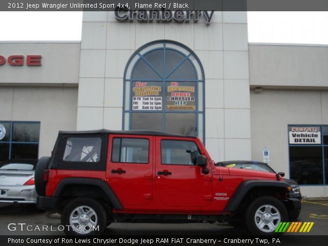 2012 Jeep Wrangler Unlimited Sport 4x4 in Flame Red