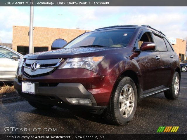 2009 Acura MDX Technology in Dark Cherry Pearl