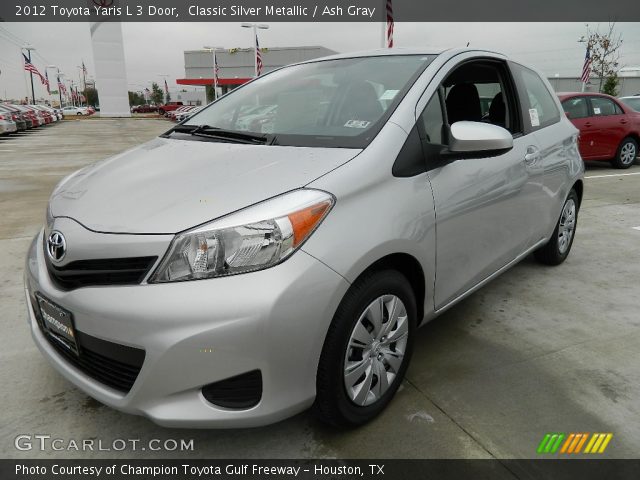 2012 Toyota Yaris L 3 Door in Classic Silver Metallic