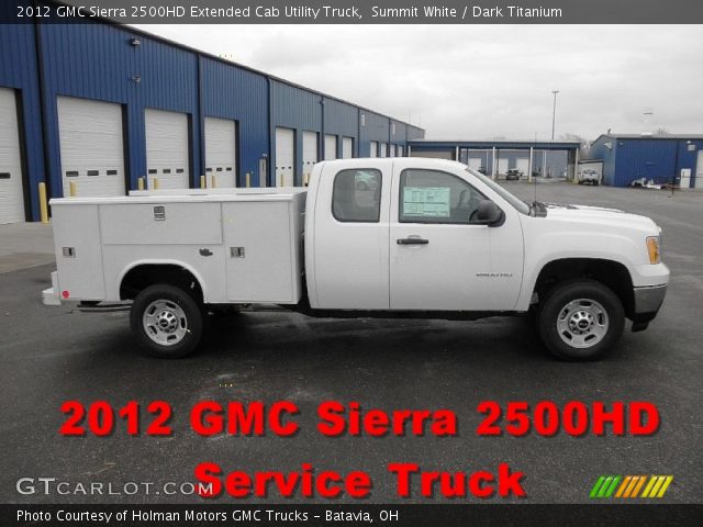 2012 GMC Sierra 2500HD Extended Cab Utility Truck in Summit White