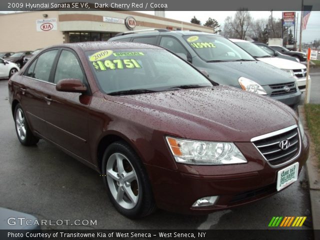 2009 Hyundai Sonata SE V6 in Dark Cherry Red
