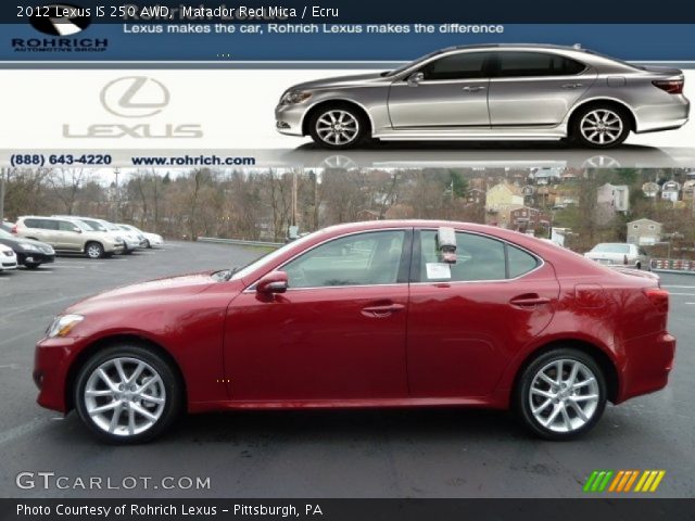 2012 Lexus IS 250 AWD in Matador Red Mica