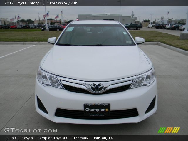 2012 Toyota Camry LE in Super White
