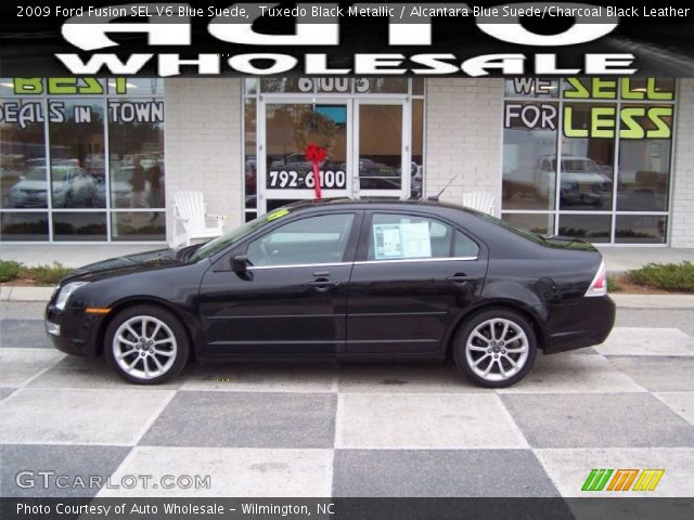 2009 Ford Fusion SEL V6 Blue Suede in Tuxedo Black Metallic