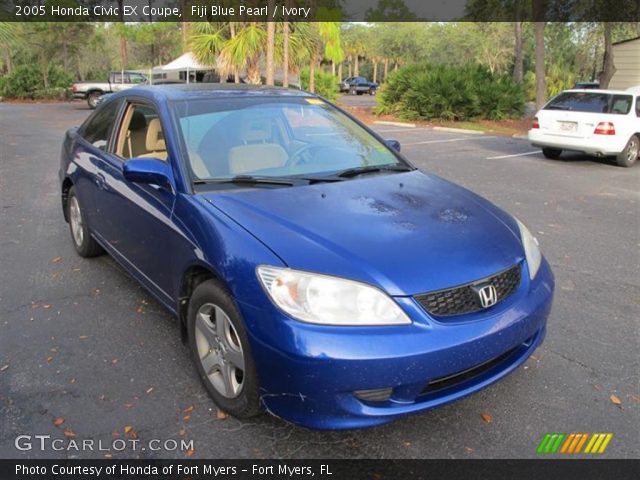 2005 Honda Civic EX Coupe in Fiji Blue Pearl