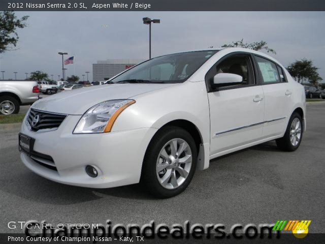 2012 Nissan Sentra 2.0 SL in Aspen White