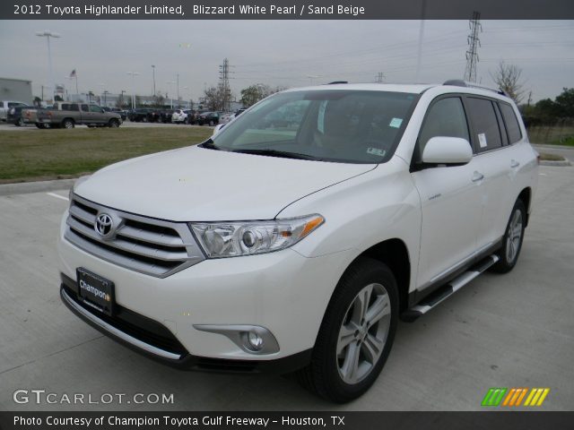 2012 Toyota Highlander Limited in Blizzard White Pearl