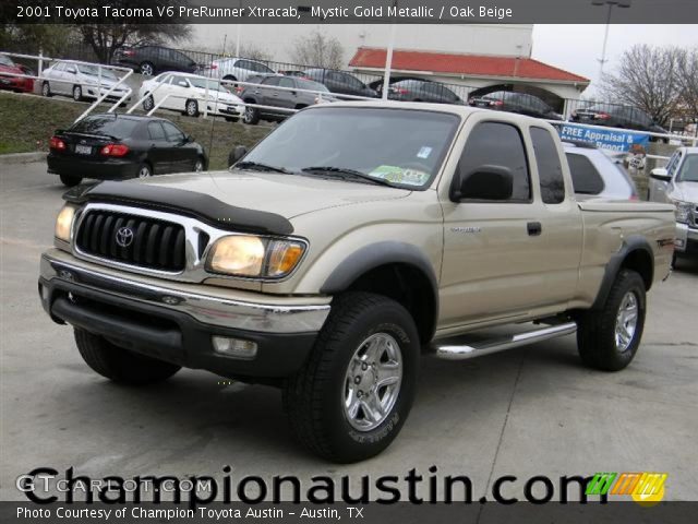 2001 Toyota Tacoma V6 PreRunner Xtracab in Mystic Gold Metallic