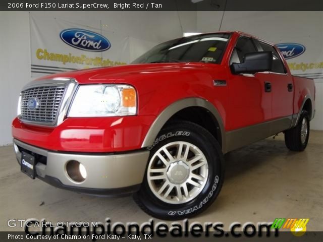 2006 Ford F150 Lariat SuperCrew in Bright Red