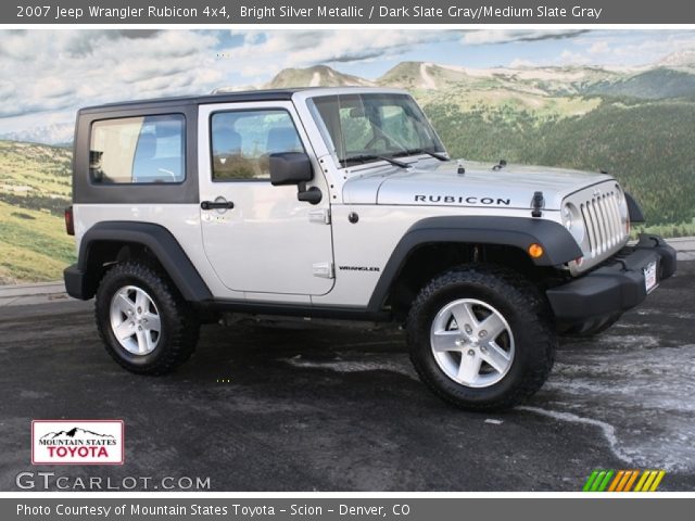 2007 Jeep Wrangler Rubicon 4x4 in Bright Silver Metallic