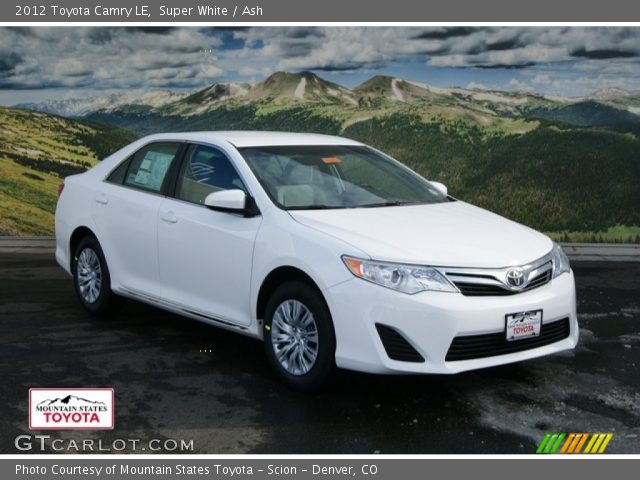 2012 Toyota Camry LE in Super White