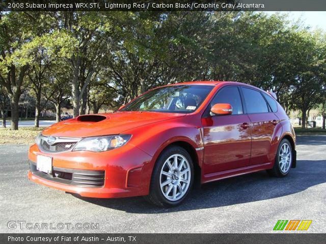 2008 Subaru Impreza WRX STi in Lightning Red