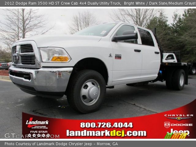 2012 Dodge Ram 3500 HD ST Crew Cab 4x4 Dually Utility Truck in Bright White