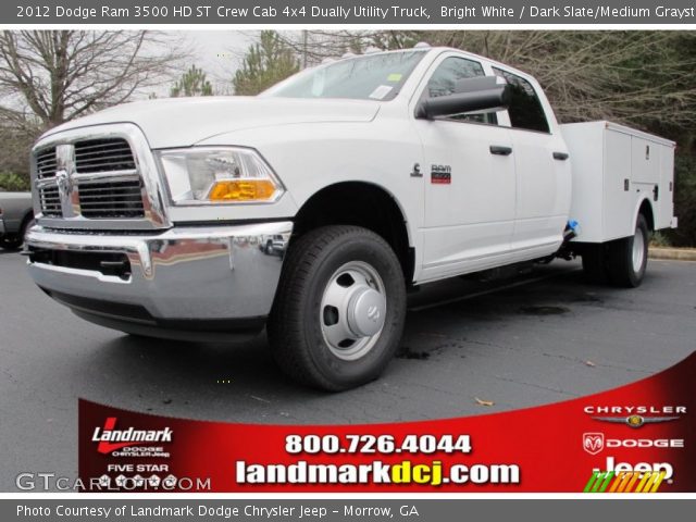 2012 Dodge Ram 3500 HD ST Crew Cab 4x4 Dually Utility Truck in Bright White