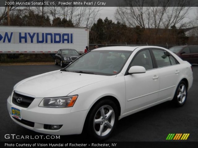 2008 Hyundai Sonata SE V6 in Powder White Pearl