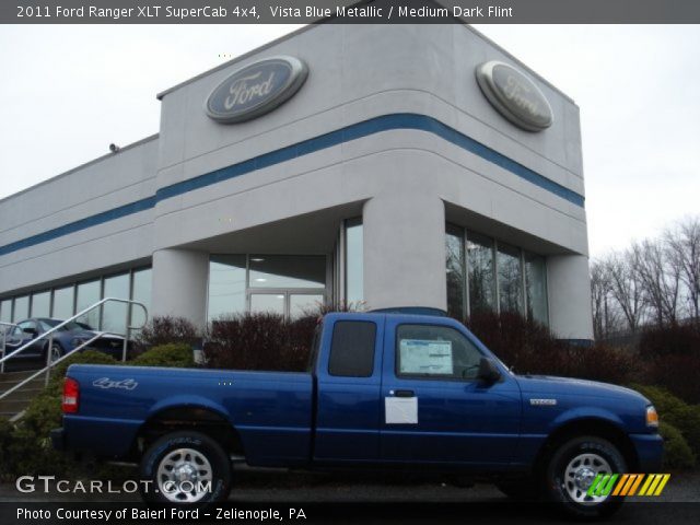 2011 Ford Ranger XLT SuperCab 4x4 in Vista Blue Metallic