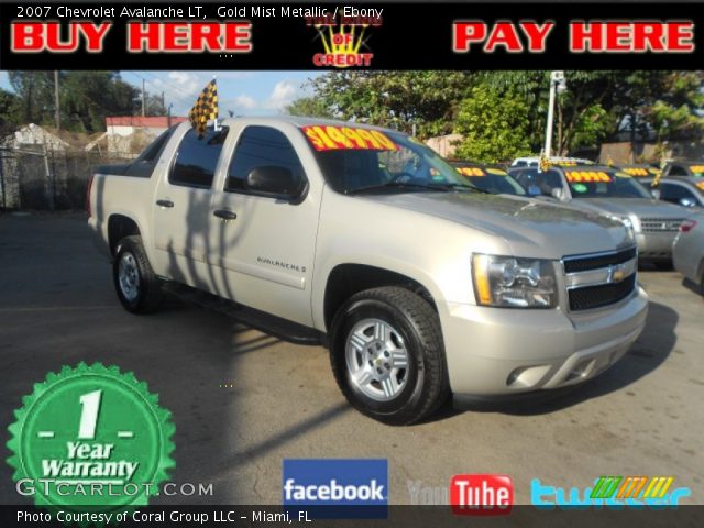 2007 Chevrolet Avalanche LT in Gold Mist Metallic