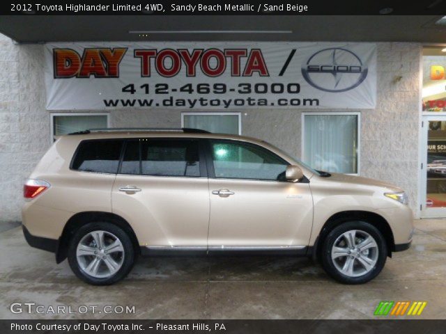 2012 Toyota Highlander Limited 4WD in Sandy Beach Metallic