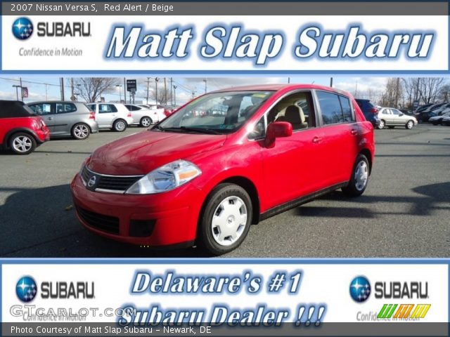 2007 Nissan Versa S in Red Alert