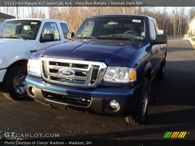 2011 Ford Ranger XLT SuperCab 4x4 in Vista Blue Metallic