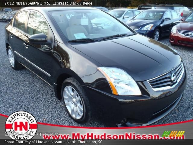 2012 Nissan Sentra 2.0 S in Espresso Black