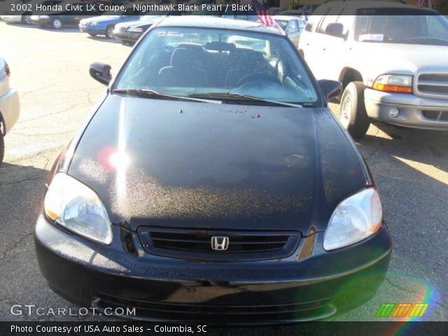 2002 Honda Civic LX Coupe in Nighthawk Black Pearl