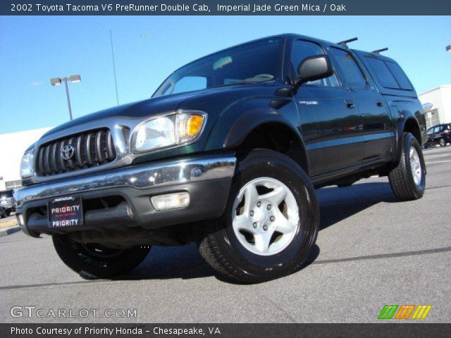 2002 Toyota Tacoma V6 PreRunner Double Cab in Imperial Jade Green Mica