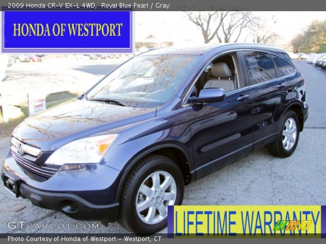 2009 Honda CR-V EX-L 4WD in Royal Blue Pearl