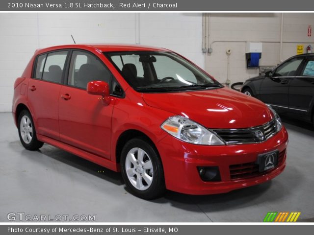 2010 Nissan Versa 1.8 SL Hatchback in Red Alert
