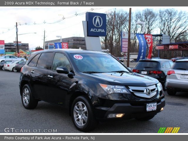 2009 Acura MDX Technology in Formal Black