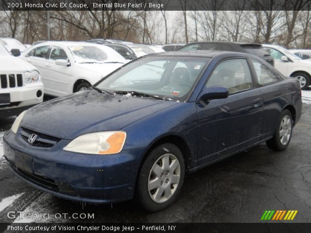 2001 Honda Civic EX Coupe in Eternal Blue Pearl