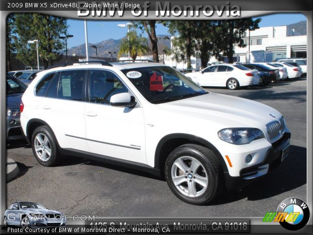 2009 BMW X5 xDrive48i in Alpine White