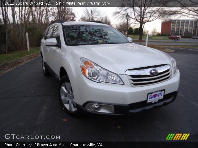2012 Subaru Outback 2.5i in Satin White Pearl