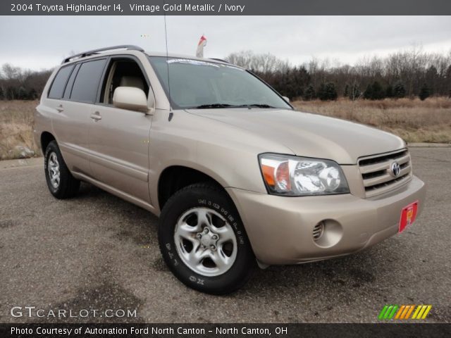 2004 Toyota Highlander I4 in Vintage Gold Metallic