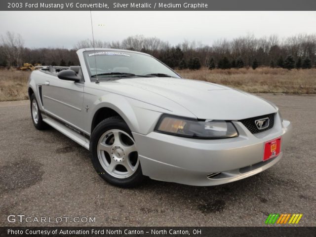 2003 Ford Mustang V6 Convertible in Silver Metallic