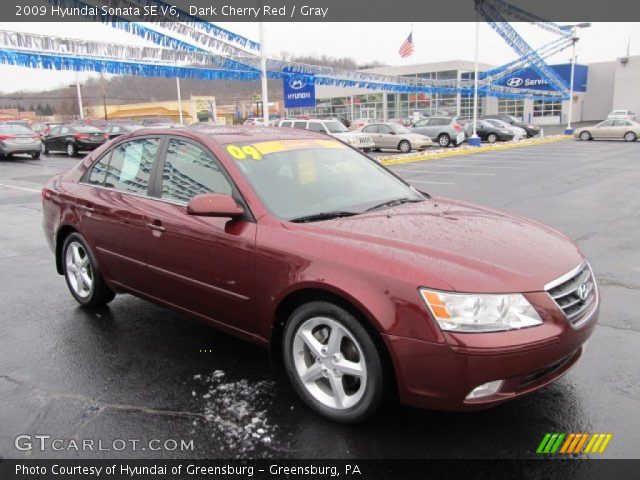 2009 Hyundai Sonata SE V6 in Dark Cherry Red