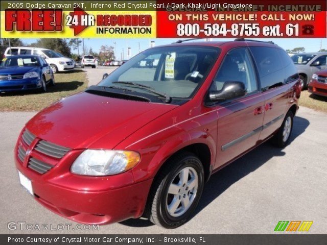 2005 Dodge Caravan SXT in Inferno Red Crystal Pearl