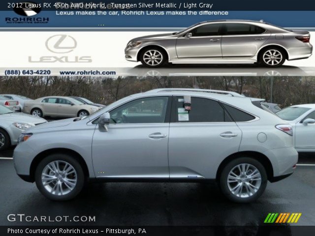 2012 Lexus RX 450h AWD Hybrid in Tungsten Silver Metallic